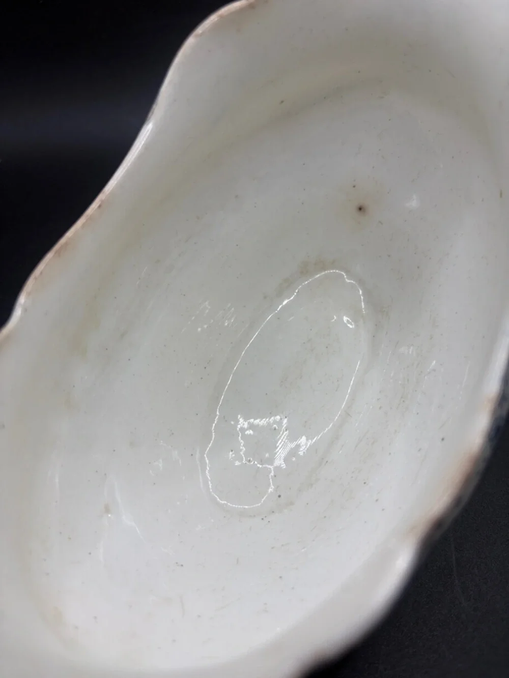 John Maddock & Sons Antique Royal Vitreous Seville Blue & White Gravy Boat